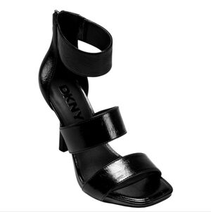 NIB DKNY Women's Nikolaos Slip-On Dress Sandals Women's Black Size 7.5M